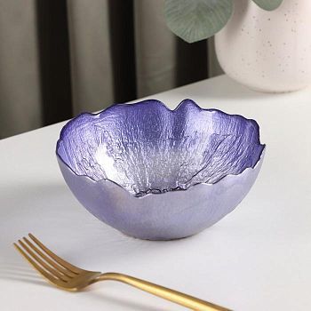 Салатник «Флора», d=14 см, цвет сиреневый