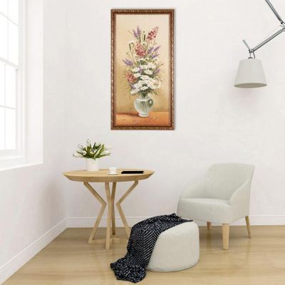 Гобеленовая картина "Букет ромашек и лаванды" 39х70см