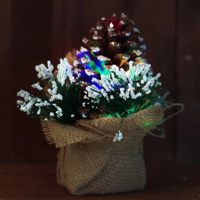 Декор с подсветкой "Шишка" 8,5х8,5х14 см