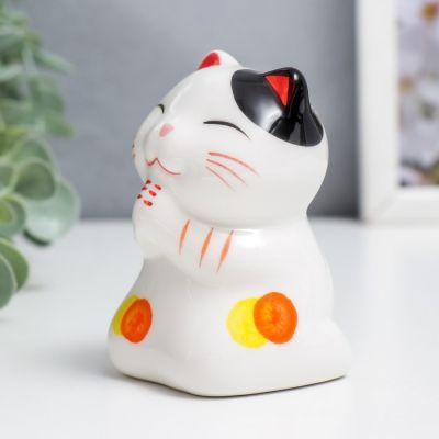 Сувенир "Кот Манэки-нэко Радость", высота 8,5 см (керамика)