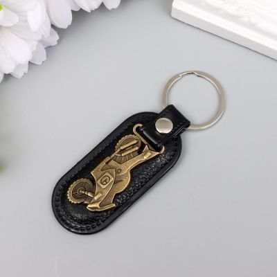 Брелок кожзам, металл "Мотоцикл" 7,5х3,2 см