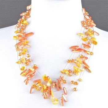 Колье Перламутр "Каскад" арт.П3446