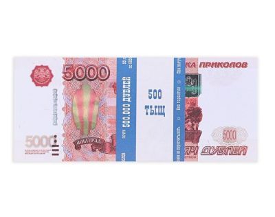 Пачка денег имитация 5000 руб.