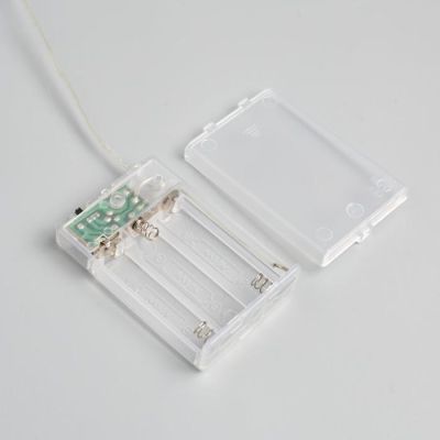 Гирлянда «Мишура» 1 м роса, IP20, серебристая нить, 100 LED, свечение мульти, 2 режима, AAх3