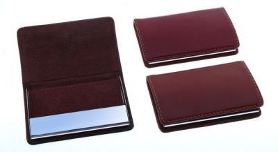 Визитница под кожу коричневая или черная (10х7см)