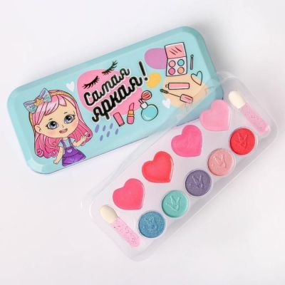 Подарочный набор детских теней и блесков для губ «Самая яркая!»