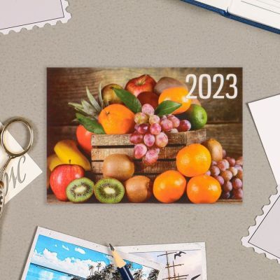 Карманный календарь "Фрукты" 2023 год, 7х10 см, МИКС