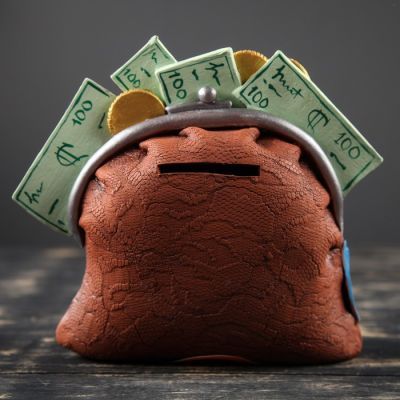 Копилка "Кошелёк", глянец, разноцветная, 14 см, микс