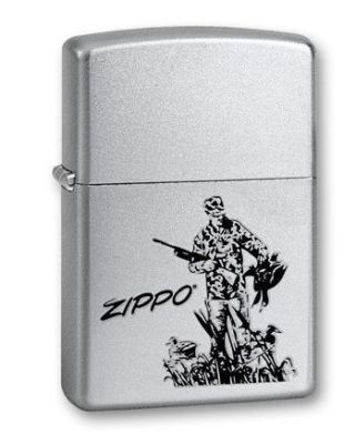 Зажигалка ZIPPO 205 Duck Hunting с покрытием Satin Chrome
