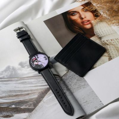 Набор: часы наручные и картхолдер «В искусстве сила красоты»