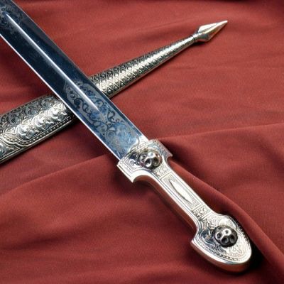 Кинжал сувенирный"Ирбис" малый (мельхиор)