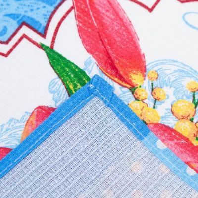 Полотенце вафельное  "Лилия" 45х60 см, голубой, 160 гр/м, хл,