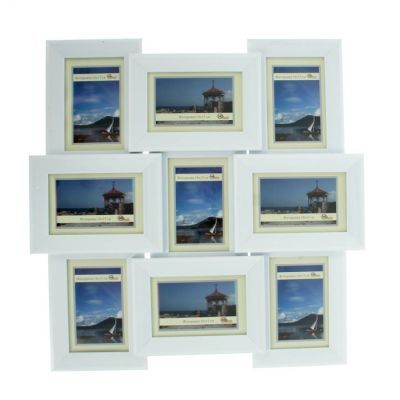 Фоторамка-коллаж для 9 фото 10х15 см "Уют" белая