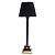 Лампа настольная "Императорская колонна", черная