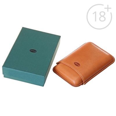 Портсигар светло-коричневый для 3 сигар, d = 2,1 см