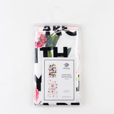 Набор полотенец кух. "Этель"  You are beautiful  35х60 см-2шт, 100% хл, саржа 190 г/м2