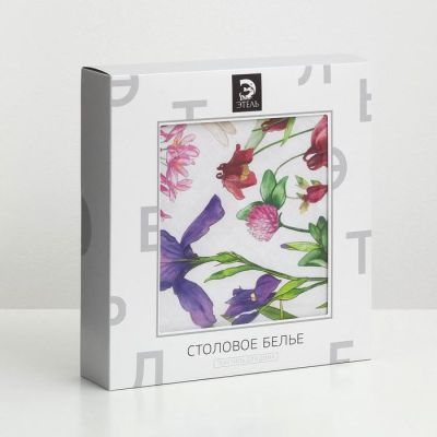 Скатерть "Луговые цветы" d=150 см, 100% хл, саржа 190 гр/м2