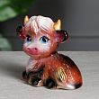 Копилка "Бычок", коричневый, 16 см, микс