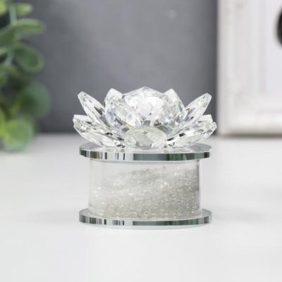 Сувенир стекло "Цветок" бисер 6х8х8 см