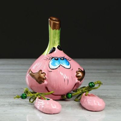 Копилка "Чесночок", глянец, разноцветная, 19 см, микс