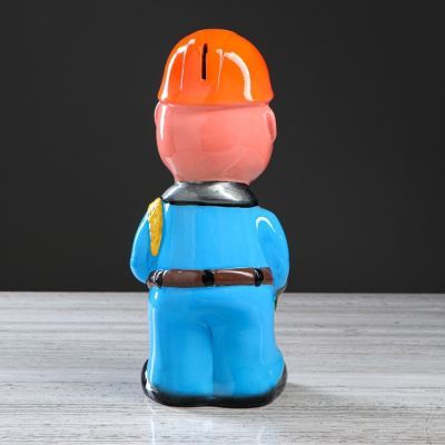 Копилка "Строитель", 33см, микс