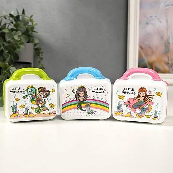 Копилка керамика "Чемодан с русалкой" МИКС 9х8,8х5,4 см