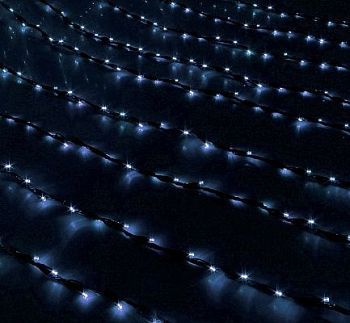 Гирлянда "Дождь" уличная (Ш:2 м, В:1,5 м, нить силикон, синий)