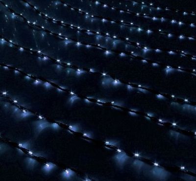 Гирлянда "Дождь" уличная (Ш:2 м, В:1,5 м, нить силикон, синий)