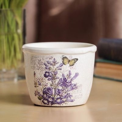 Кашпо "Ботаника" рельефное, микс 0,4 л