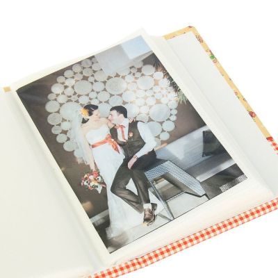 Фотоальбом на 100 фото 10х15 см "Полотно с цветами", микс