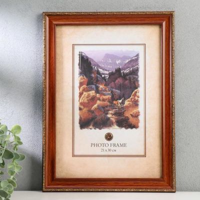 Фоторамка пластик "Версаль вишня" 21х30 см каштан
