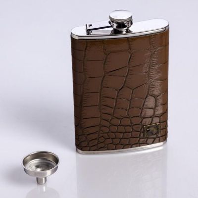 Подарочный набор "Орёл" 6 в 1: фляжка 270 мл, 4 рюмки, воронка, 17х17 см