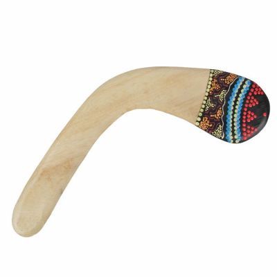 Сувенир "Бумеранг с точечной росписью" цвет натуральный 38х9х1 см, МИКС