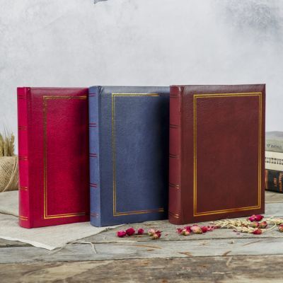 Фотоальбом на 200 фото 10х15 см "Однотонные" книжный п-т МИКС