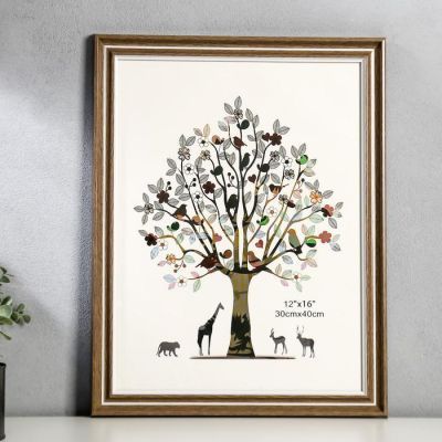 Фоторамка пластик 30х40 см "Классика" шоколад с белой полосой 45х35 см