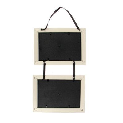 Фоторамка "Двойная с тесьмой", сирень, 10х15 см