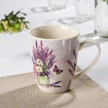 Кружка Доляна «Романтичная лаванда», 400 мл