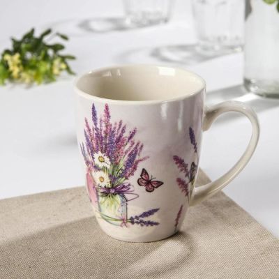 Кружка Доляна «Романтичная лаванда», 400 мл