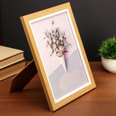 Фоторамка пластик 20х25 см "Бук с белым обрамлением" 29х24х1 см