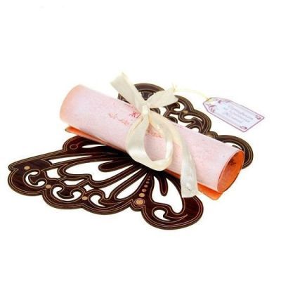 Свиток с бабочкой "Сертификат на исполнения желаний"