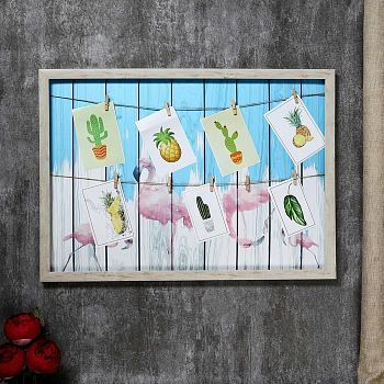 Фоторамка пластик на 10 фото 9х13; 10х15 см "Фламинго" 50х70 см