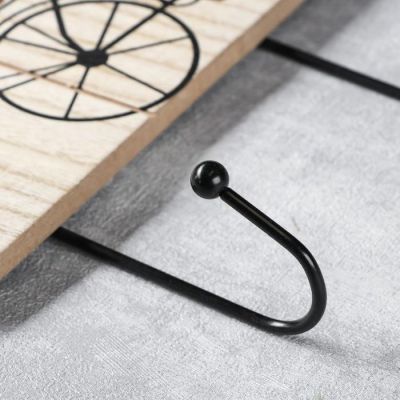 Крючки декоративные дерево "Велосипед с лавандой" 25х29,5х4,5 см