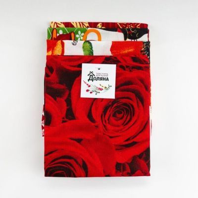 Набор полотенец кух. "Доляна" Тебе 35х60см-4шт, 100% хл