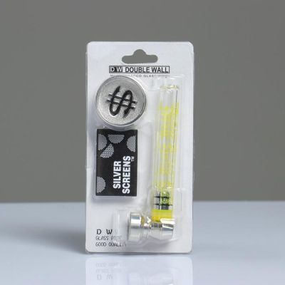 Трубка курительная,  5 сеточек, 9х2.2х1.8 см, микс