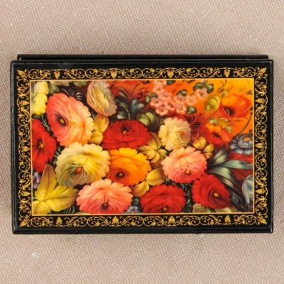 Шкатулка «Пионы», 6×9 см, лаковая миниатюра