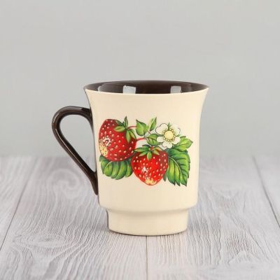 Кружка "Водолей" бело-коричневая, 400 мл, микс