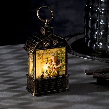 Светодиодная фигура «Дед Мороз с подарками» 7.5 × 14 × 4.2 см, пластик, батарейки AG13х3, свечение тёплое белое