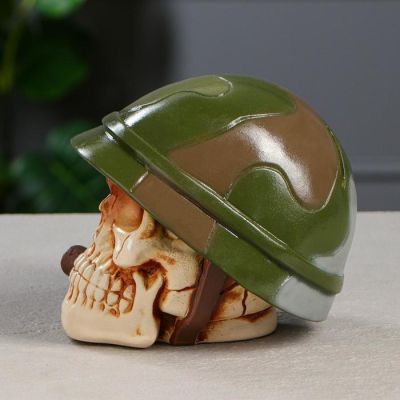 Копилка "Череп в каске" 16 см