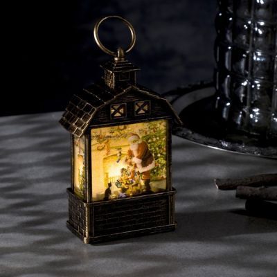 Светодиодная фигура «Дед Мороз с подарками» 7.5 × 14 × 4.2 см, пластик, батарейки AG13х3, свечение тёплое белое