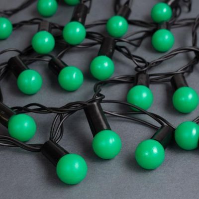 Гирлянда «Нить» 10 м с насадками «Шарики 1.5 см», IP44, тёмная нить, 100 LED, свечение зелёное, 8 режимов, 220 В